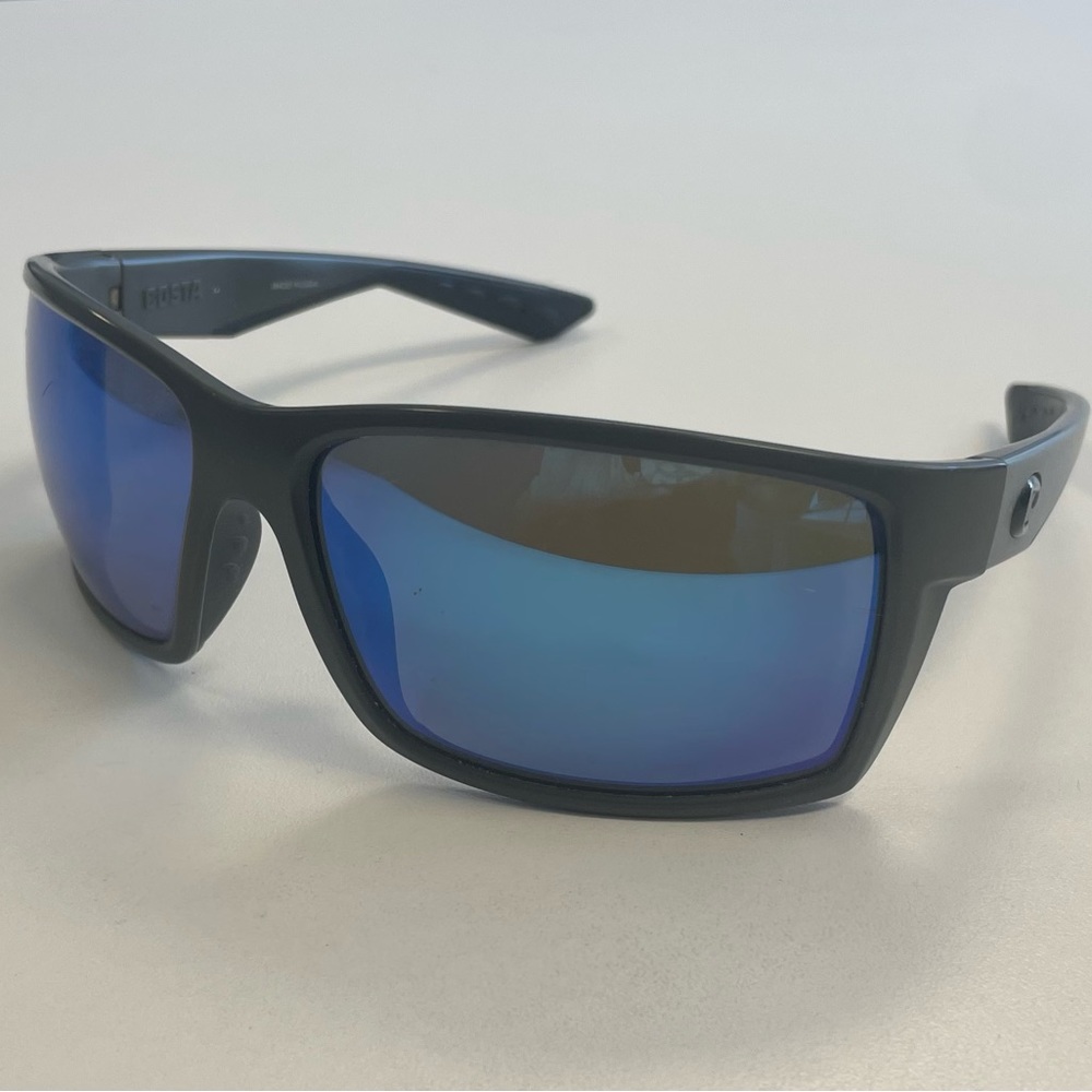 Costa Reefton polarized sunglasses Matte Gray with Blue mirror glass 580g lenses